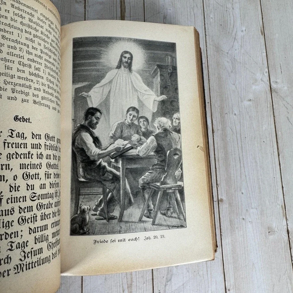 Antique Stark's Gebetbuch German Lutheran Prayer Book Leather Milwaukee